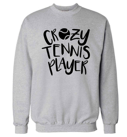 Crazy tennis player Adult's unisex grey Sweater 2XL