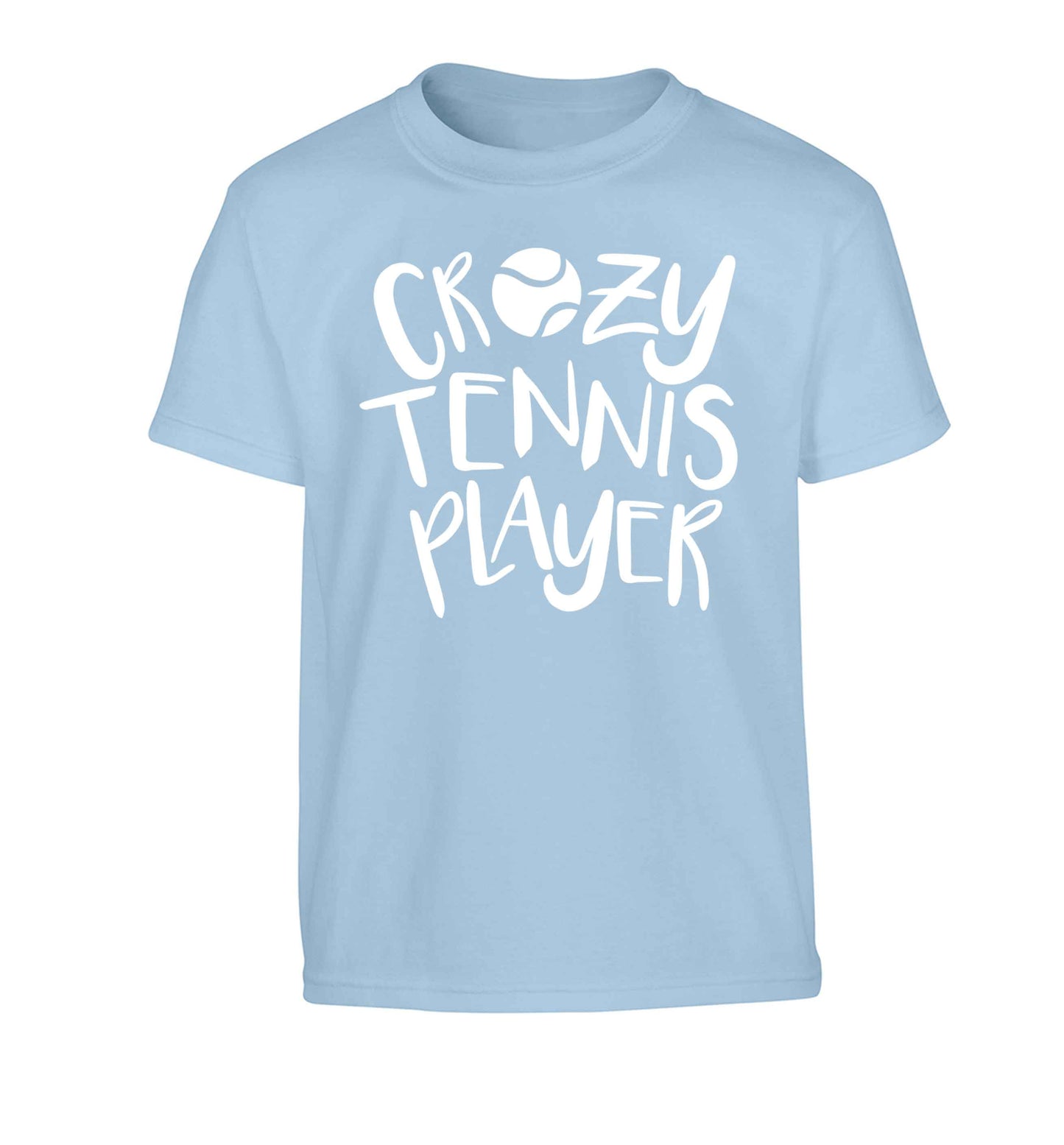 Crazy tennis player Children's light blue Tshirt 12-13 Years