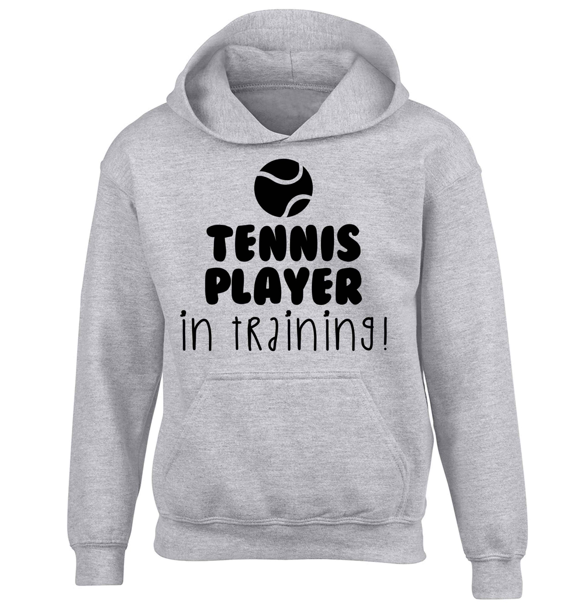 Tennis player in training children's grey hoodie 12-13 Years