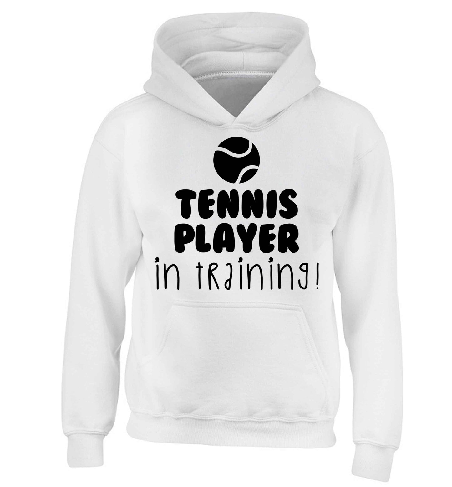 Tennis player in training children's white hoodie 12-13 Years