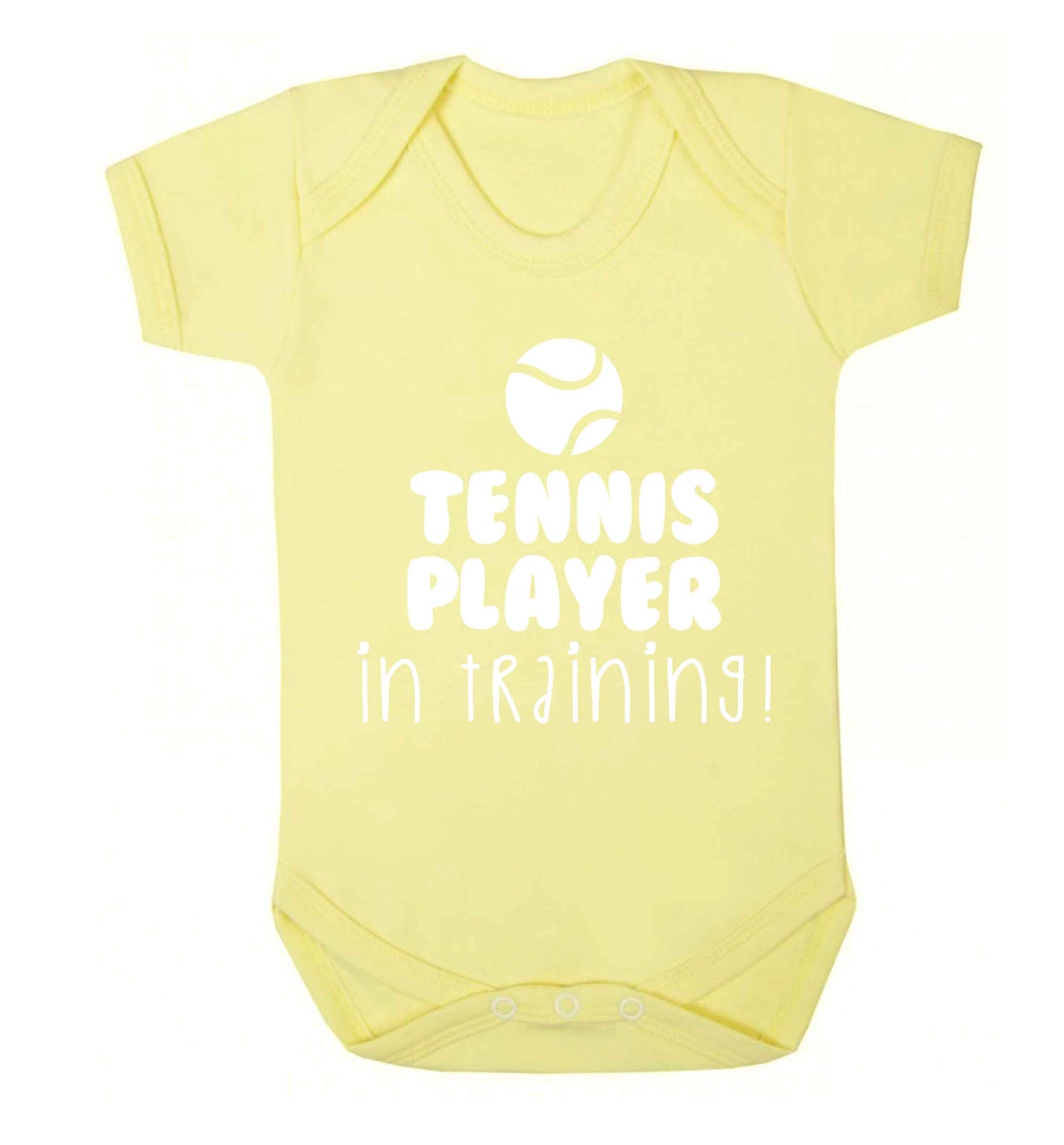 Tennis player in training Baby Vest pale yellow 18-24 months