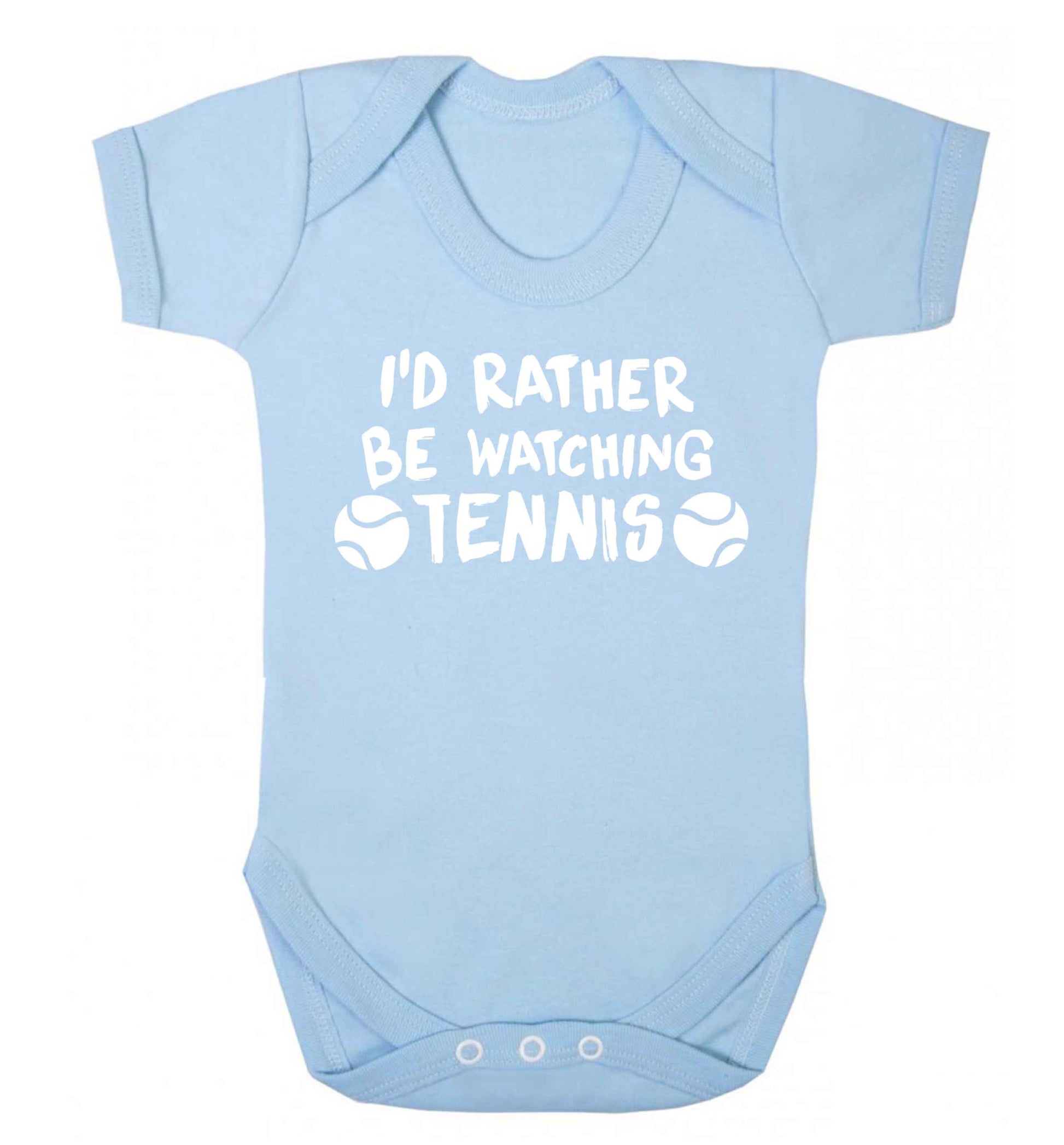 I'd rather be watching the tennis Baby Vest pale blue 18-24 months