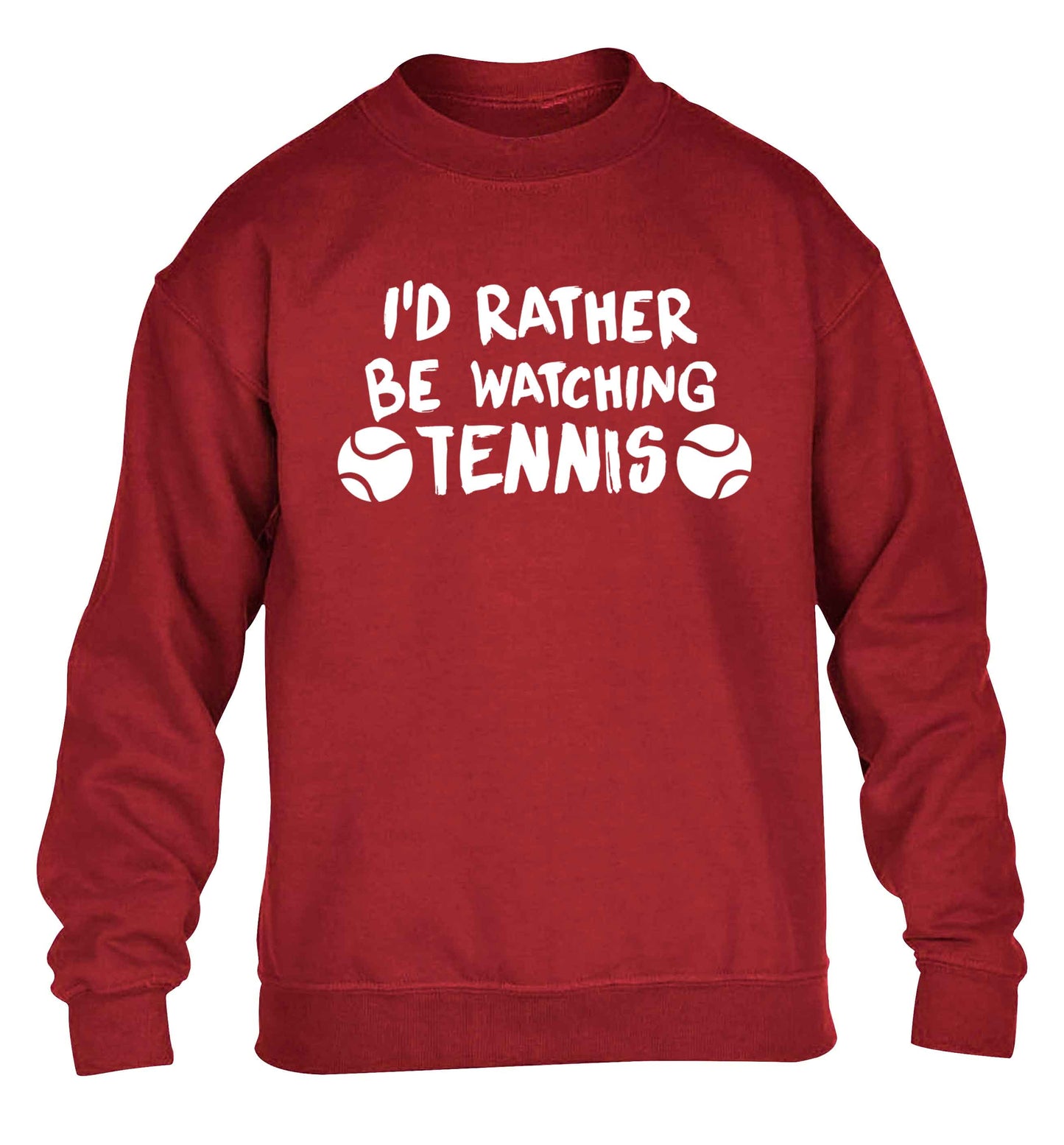 I'd rather be watching the tennis children's grey sweater 12-13 Years
