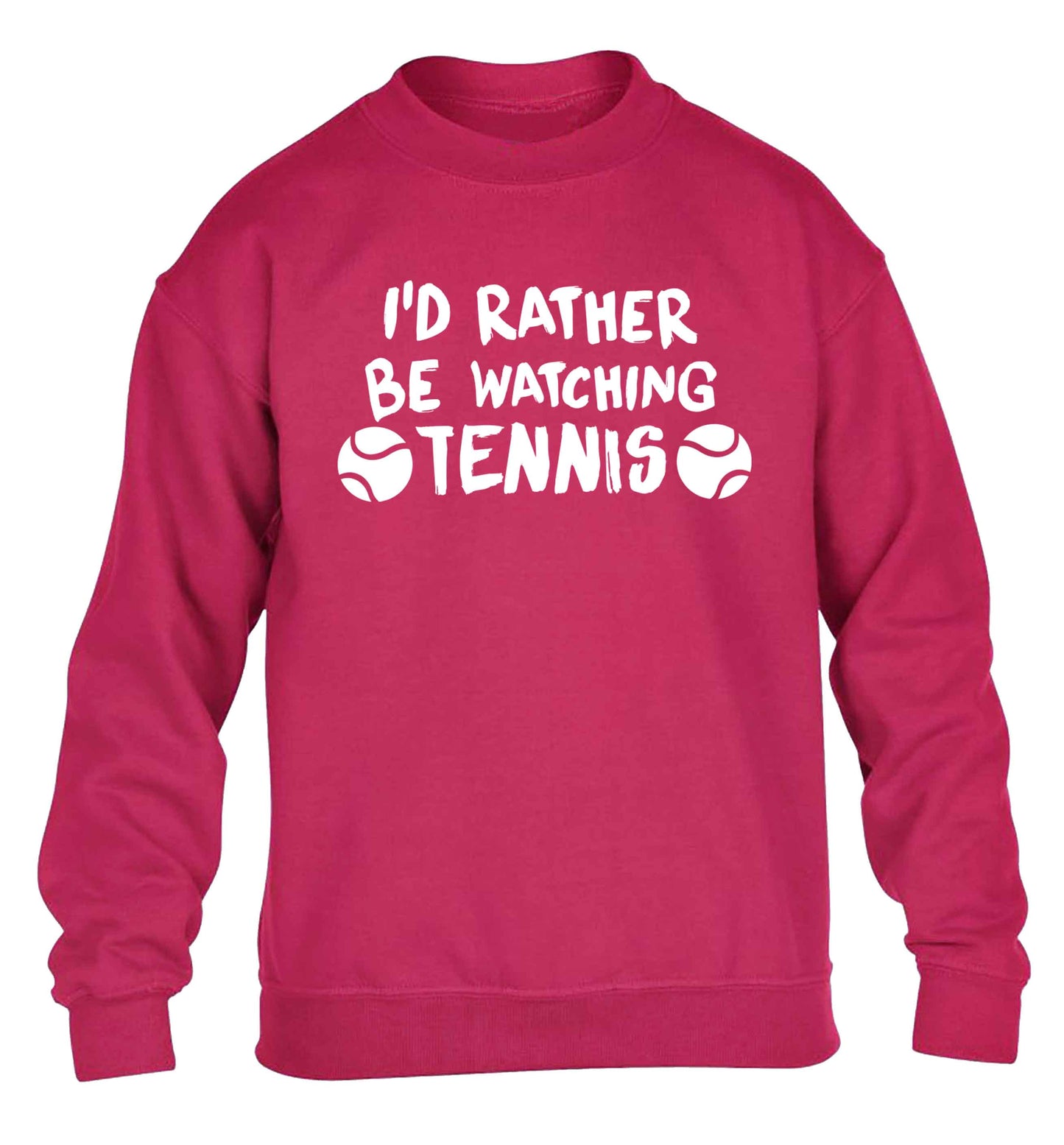 I'd rather be watching the tennis children's pink sweater 12-13 Years