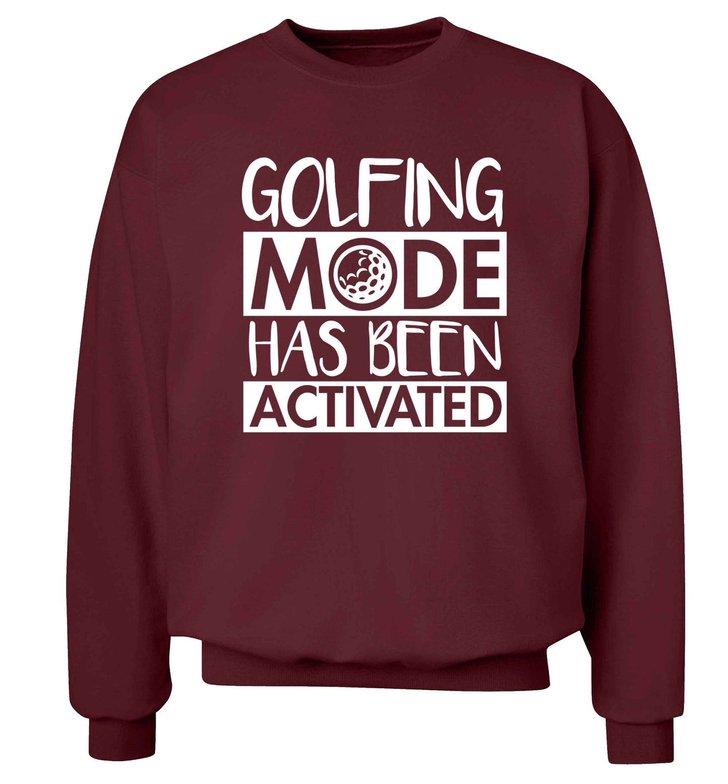 Golfing mode has been activated Adult's unisex maroon Sweater 2XL