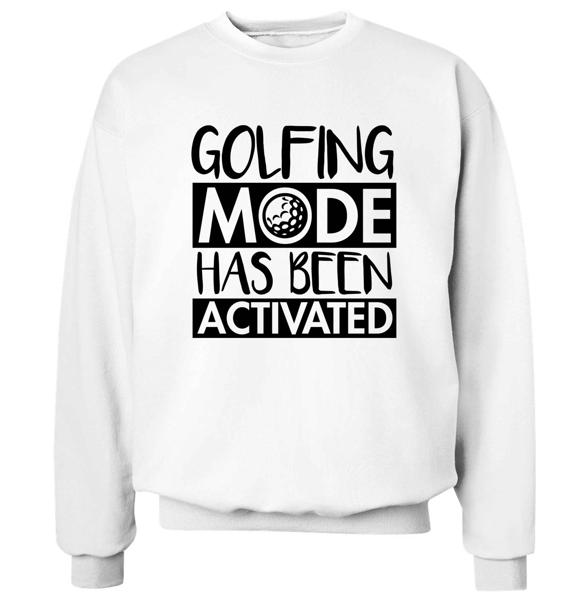 Golfing mode has been activated Adult's unisex white Sweater 2XL