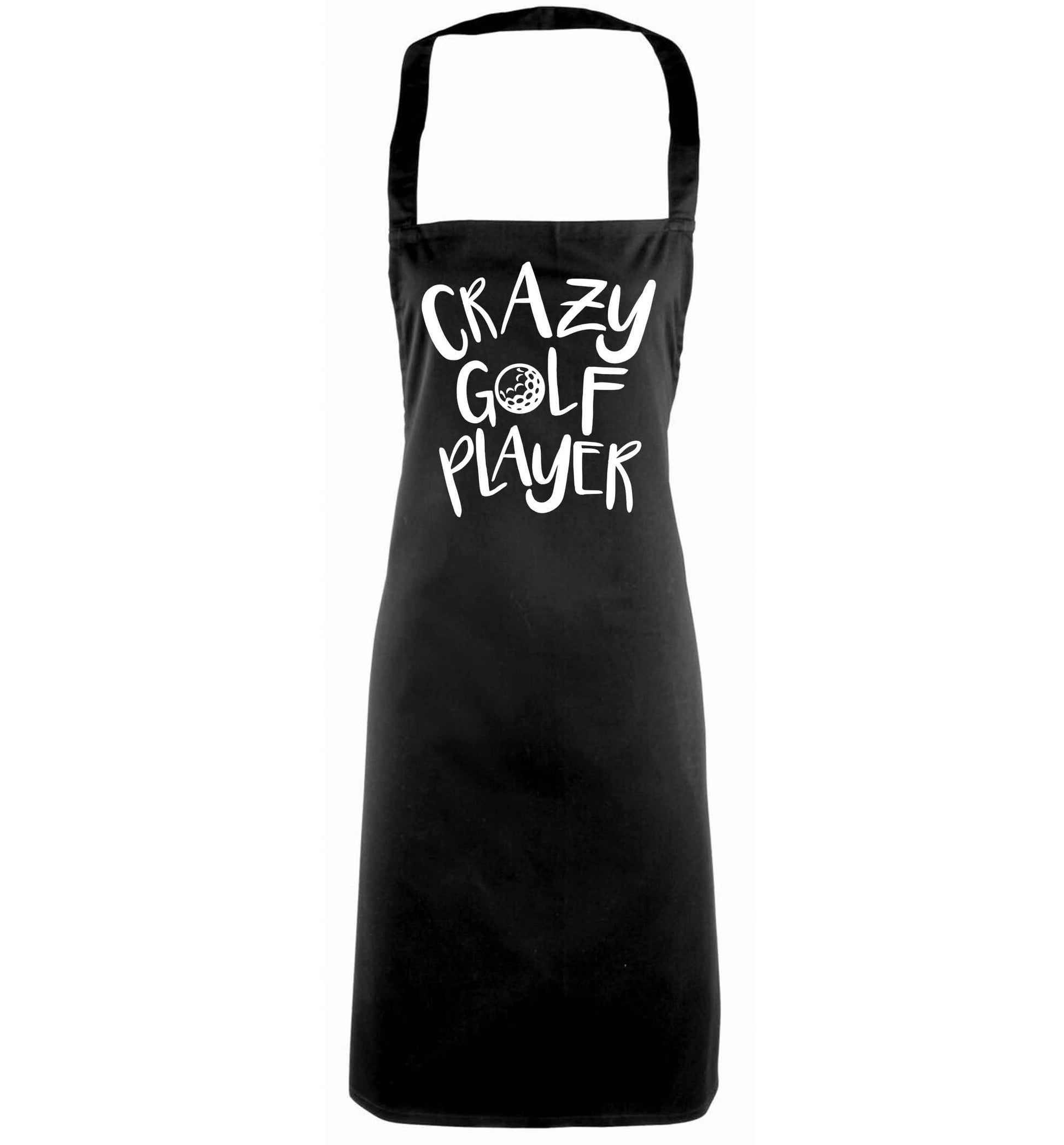 Crazy golf player black apron