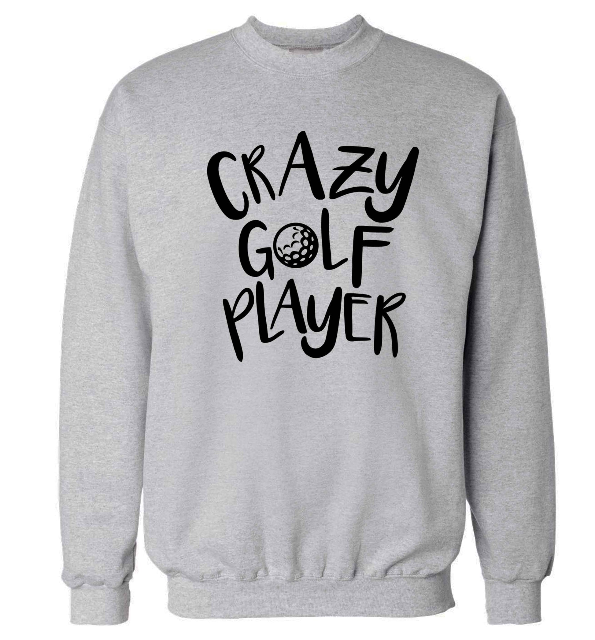 Crazy golf player Adult's unisex grey Sweater 2XL
