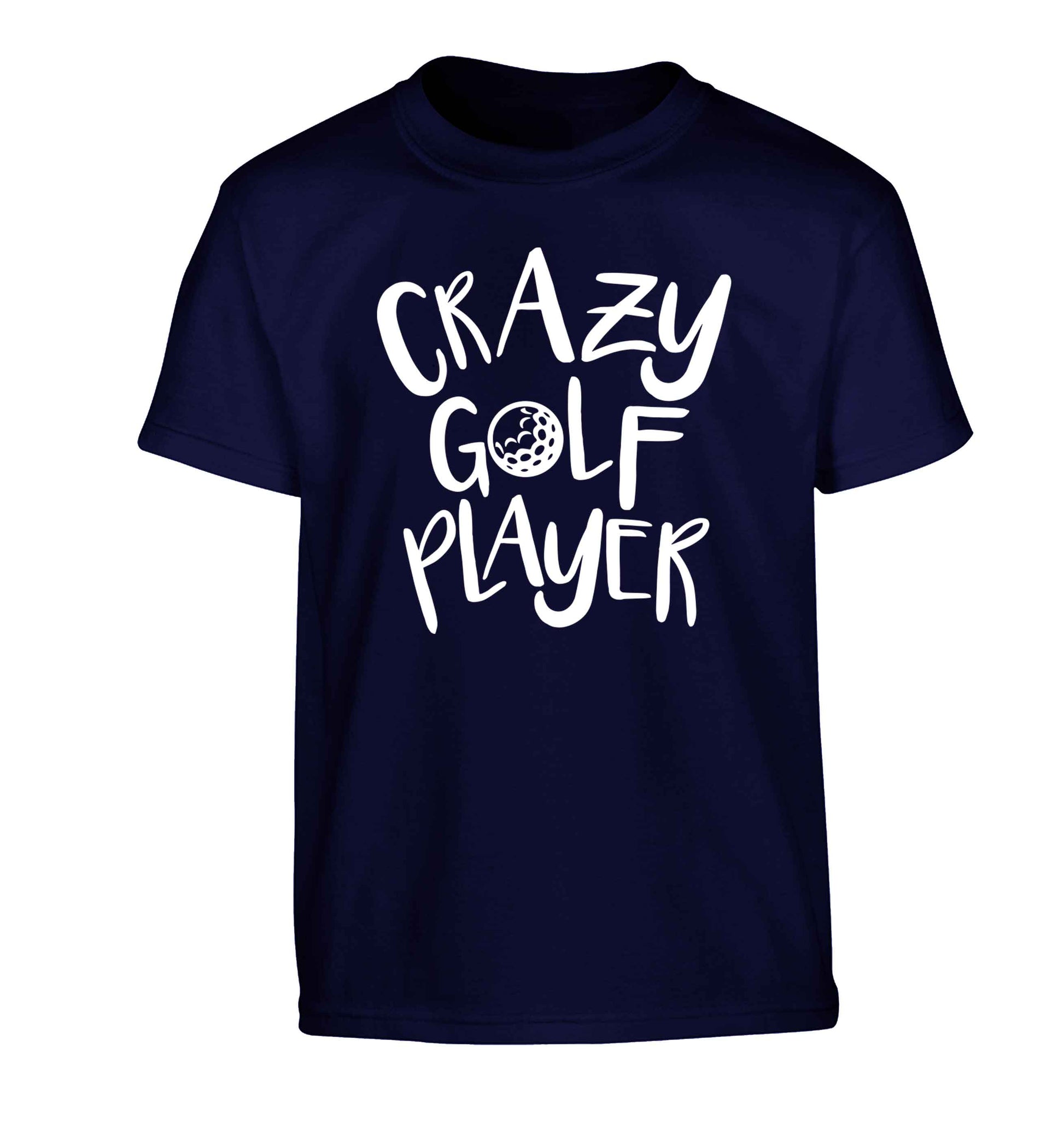 Crazy golf player Children's navy Tshirt 12-13 Years