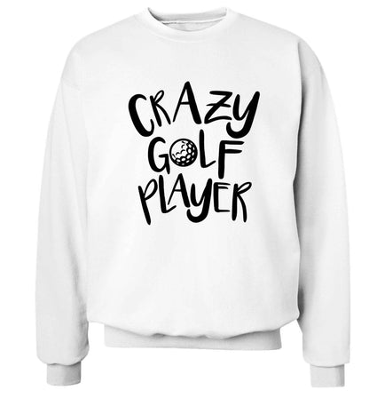 Crazy golf player Adult's unisex white Sweater 2XL