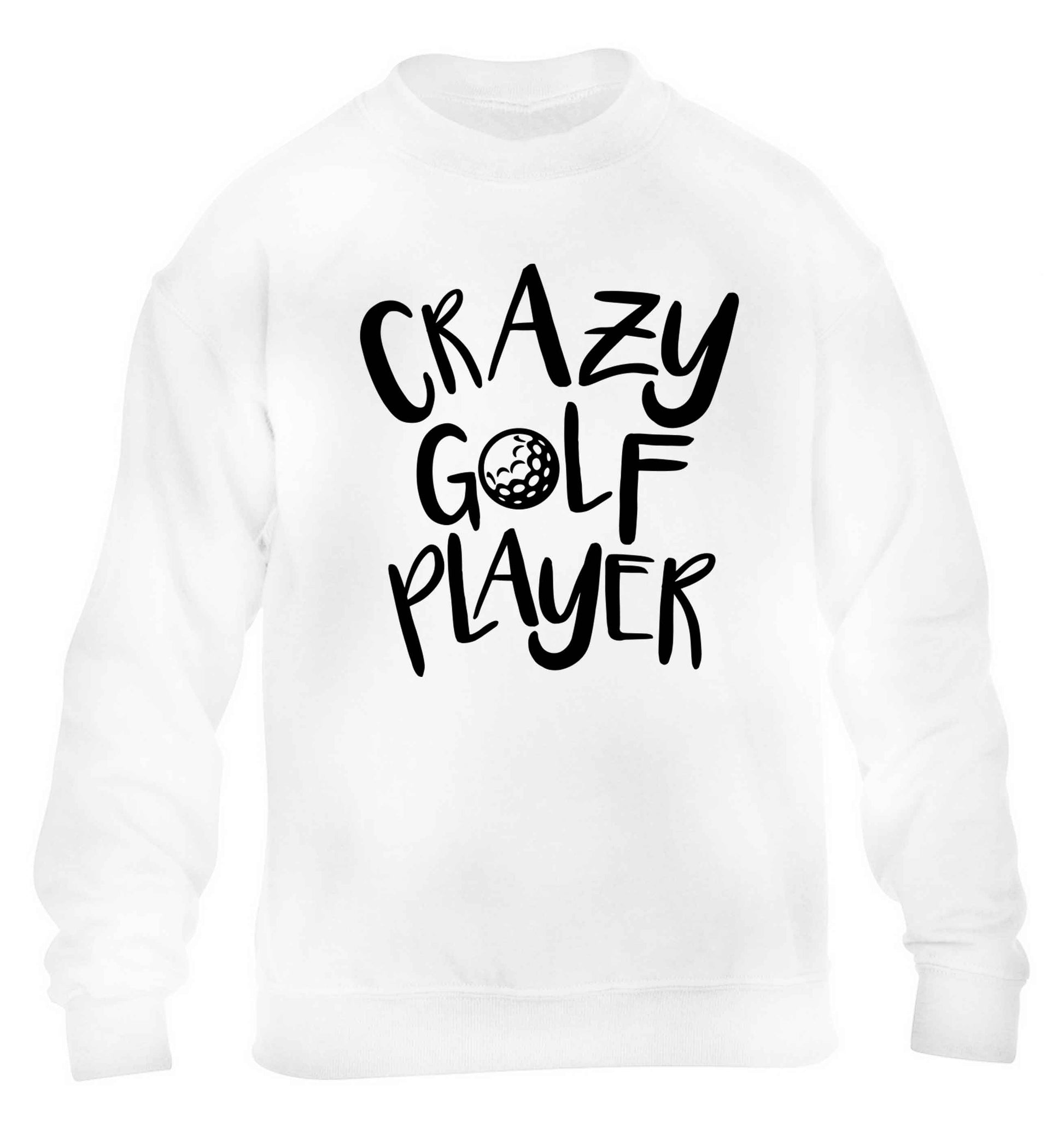 Crazy golf player children's white sweater 12-13 Years