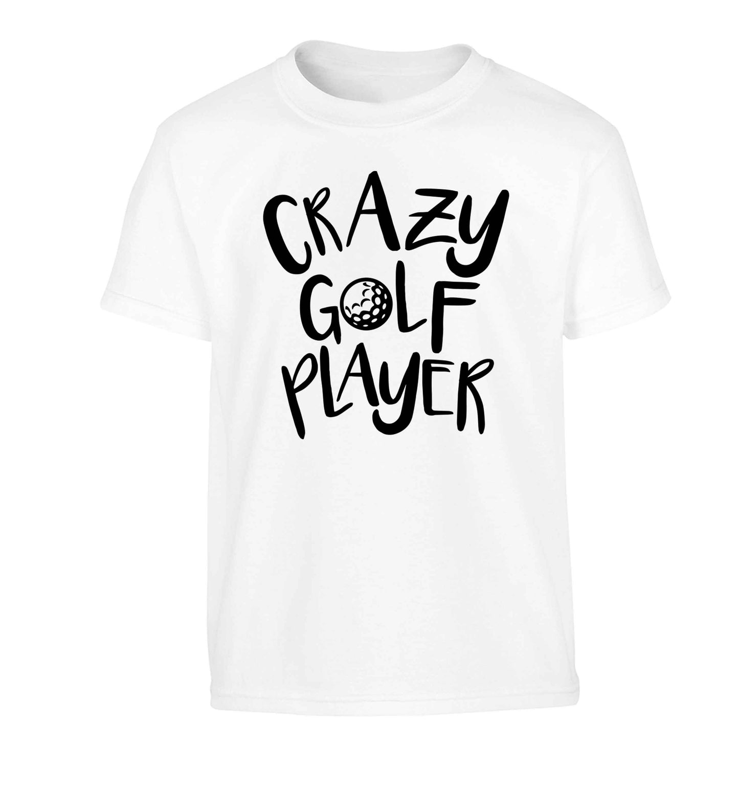 Crazy golf player Children's white Tshirt 12-13 Years