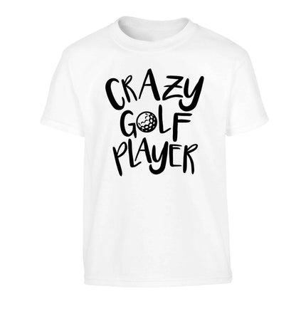 Crazy golf player Children's white Tshirt 12-13 Years