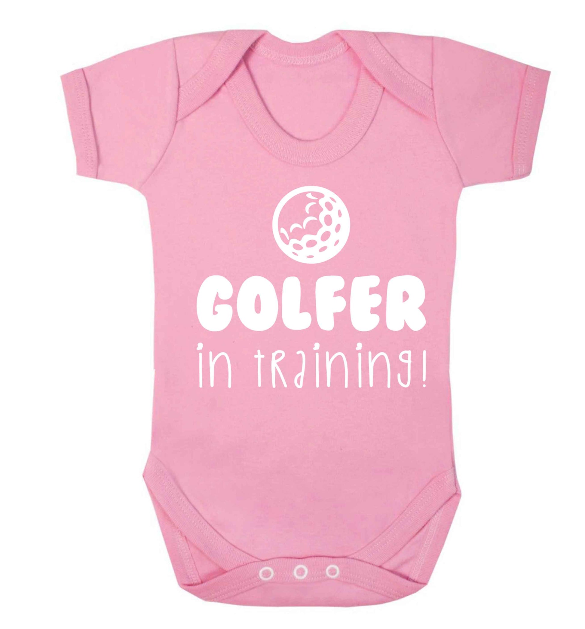 Golfer in training Baby Vest pale pink 18-24 months