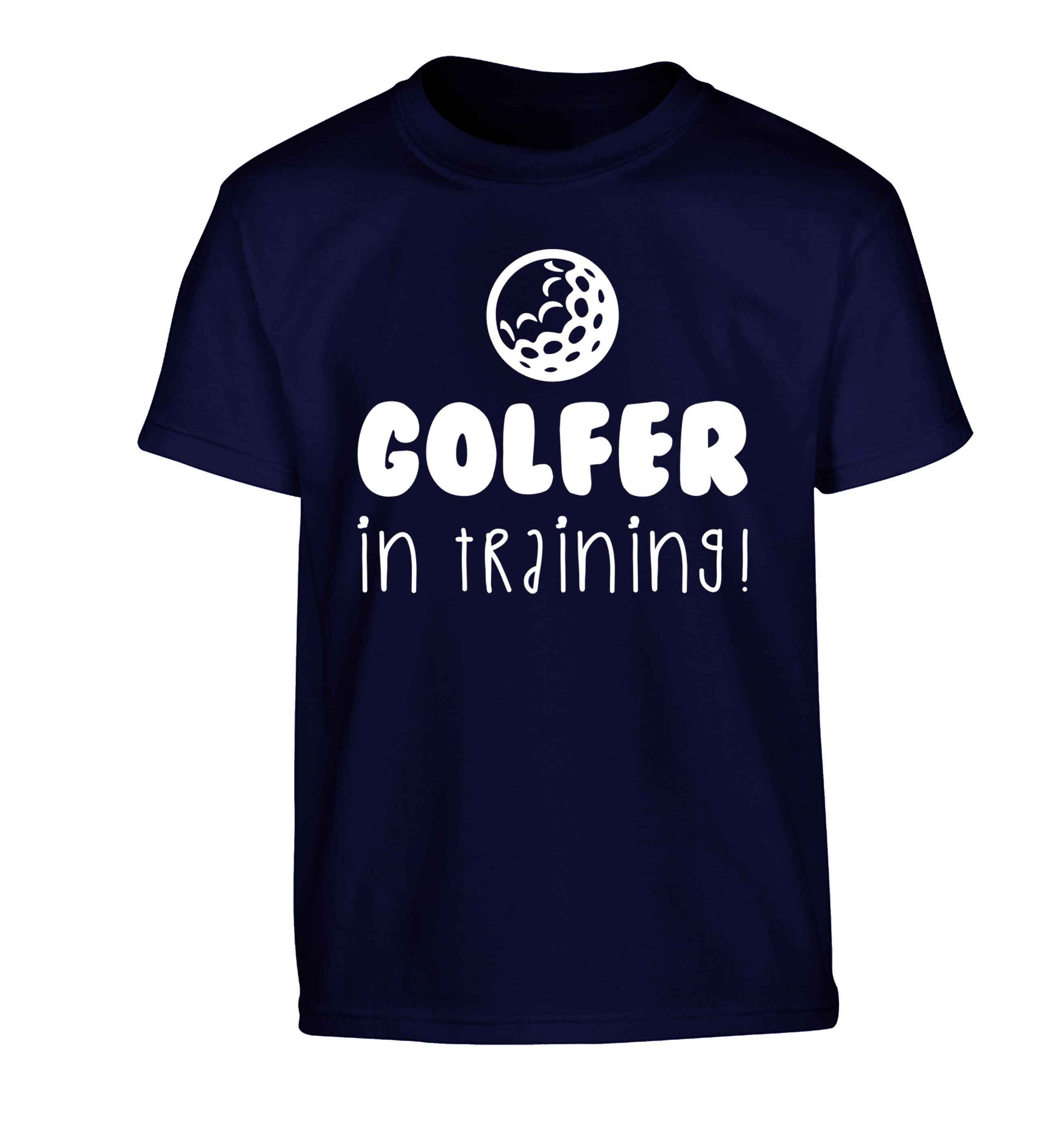 Golfer in training Children's navy Tshirt 12-13 Years