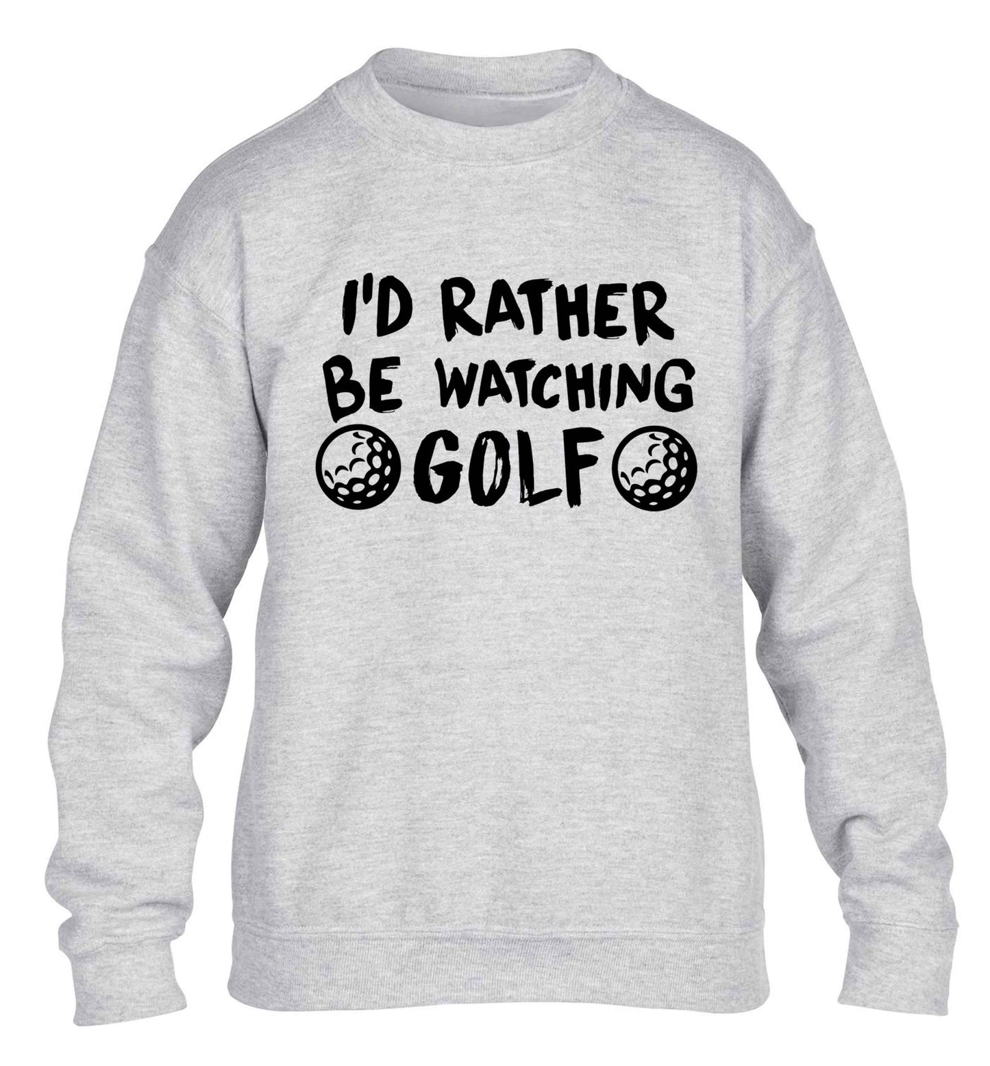 I'd rather be watching golf children's grey sweater 12-13 Years