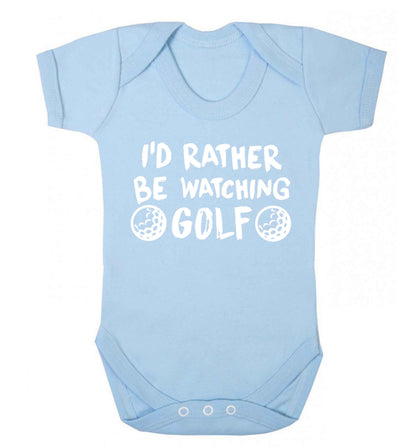 I'd rather be watching golf Baby Vest pale blue 18-24 months