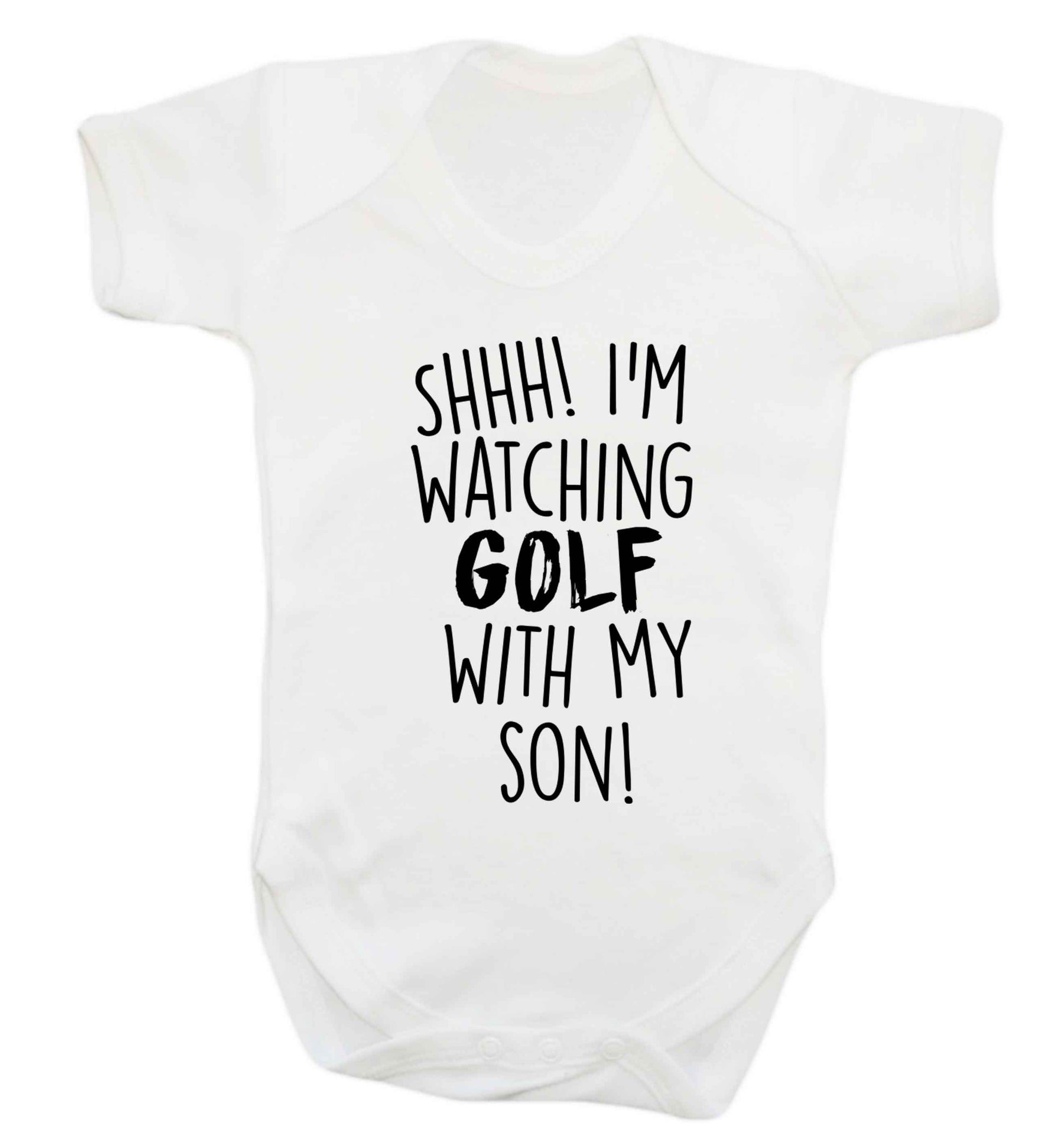 Shh I'm watching golf with my son Baby Vest white 18-24 months