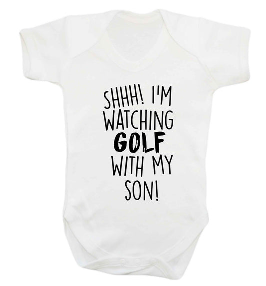 Shh I'm watching golf with my son Baby Vest white 18-24 months