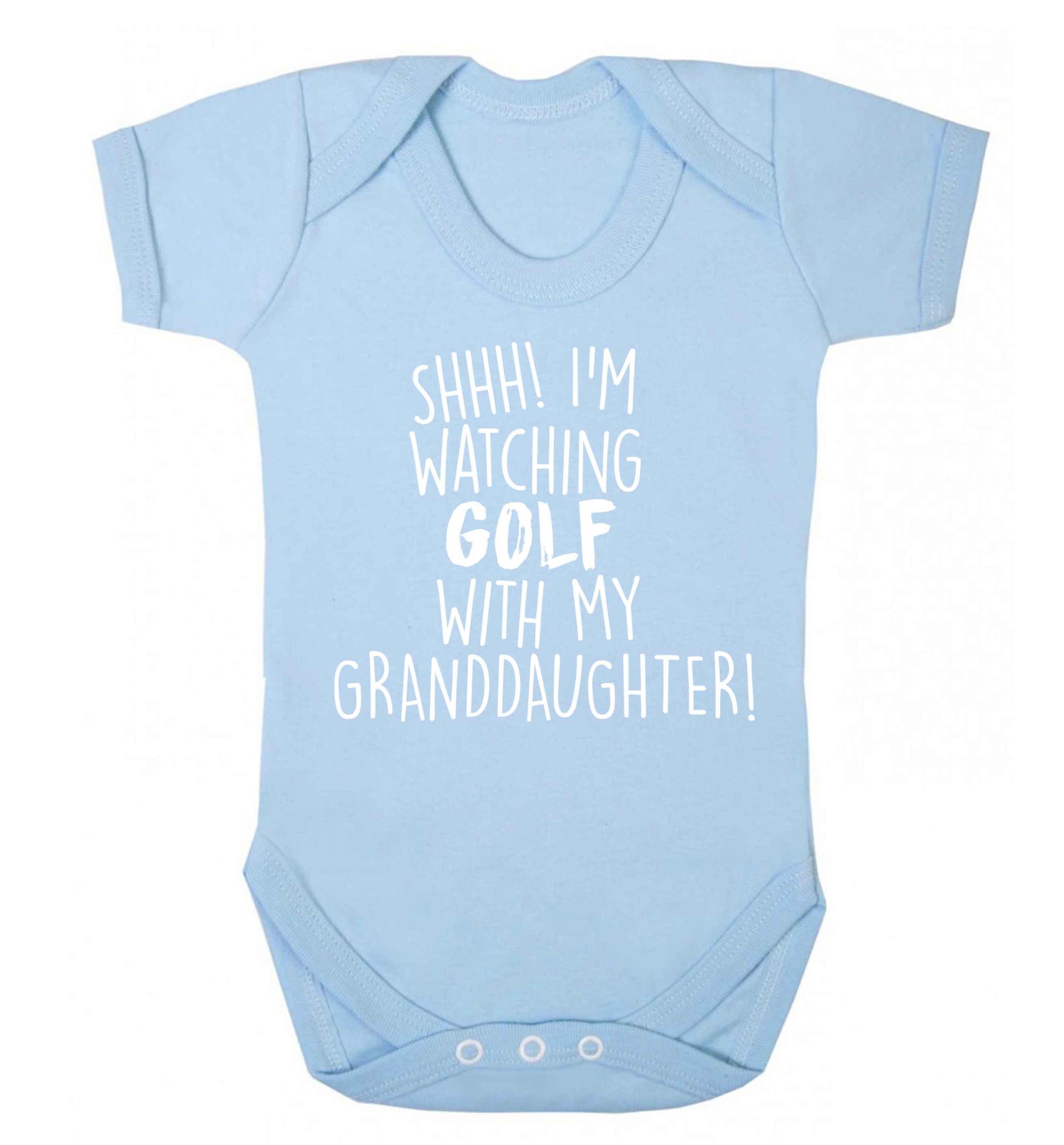 Shh I'm watching golf with my granddaughter Baby Vest pale blue 18-24 months
