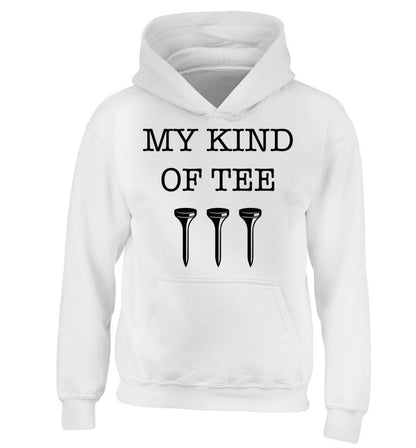 My kind of tee children's white hoodie 12-13 Years