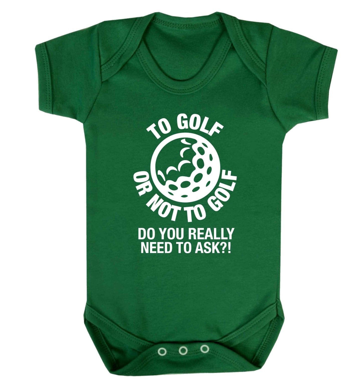 To golf or not to golf Do you really need to ask?! Baby Vest green 18-24 months