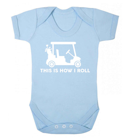 This is how I roll golf cart Baby Vest pale blue 18-24 months