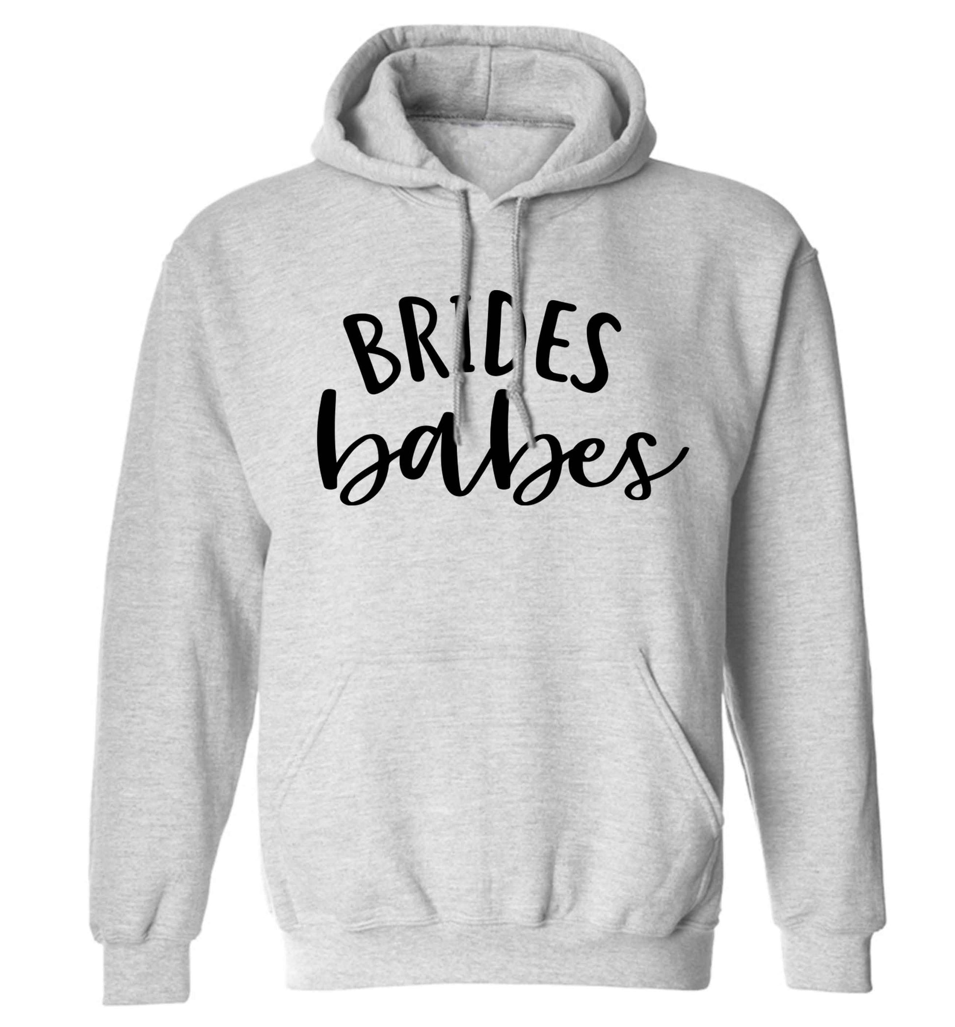 Brides Babes adults unisex grey hoodie 2XL