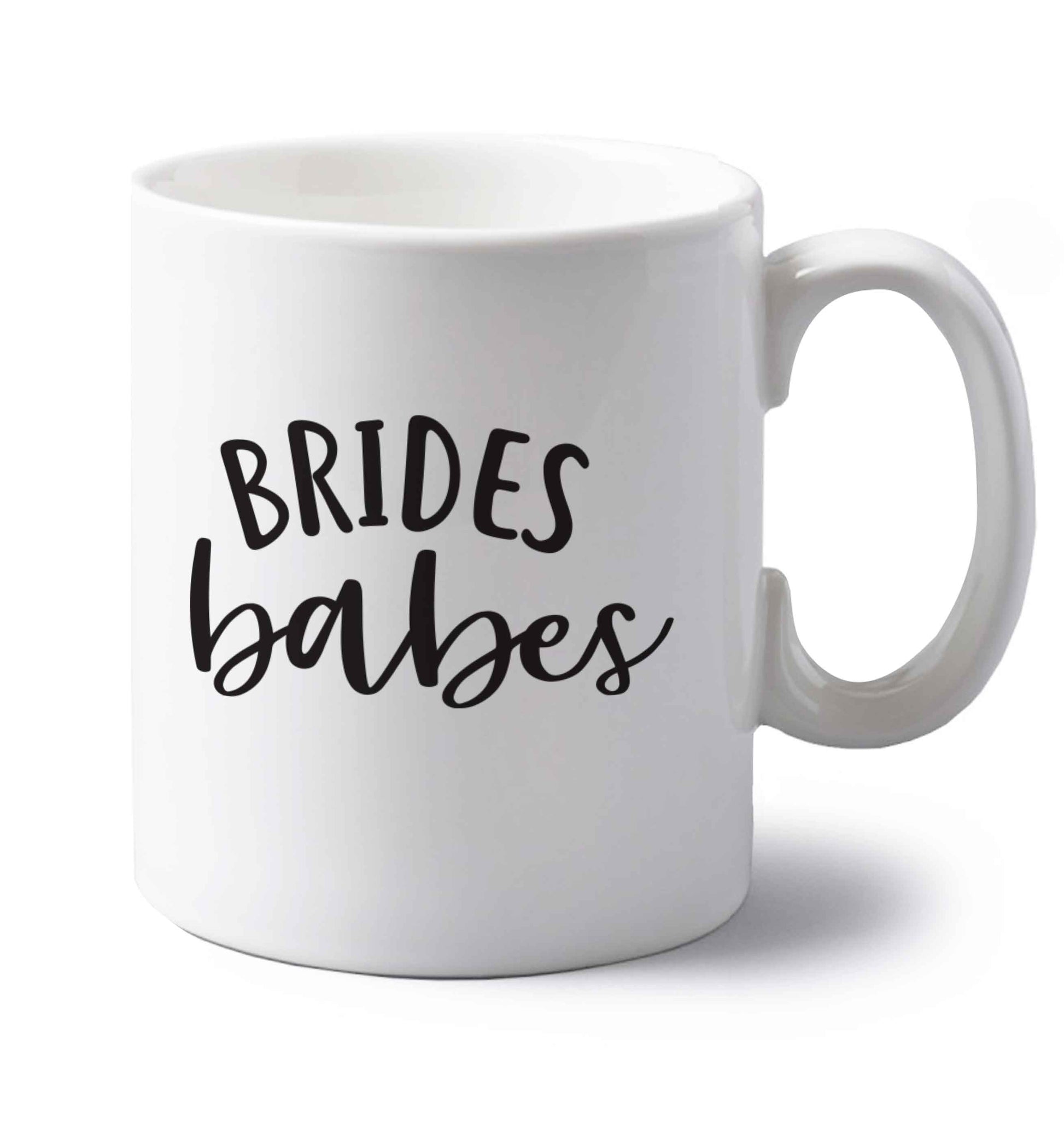 Brides Babes left handed white ceramic mug 