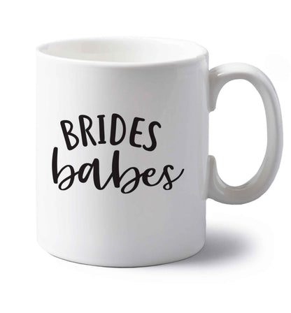 Brides Babes left handed white ceramic mug 