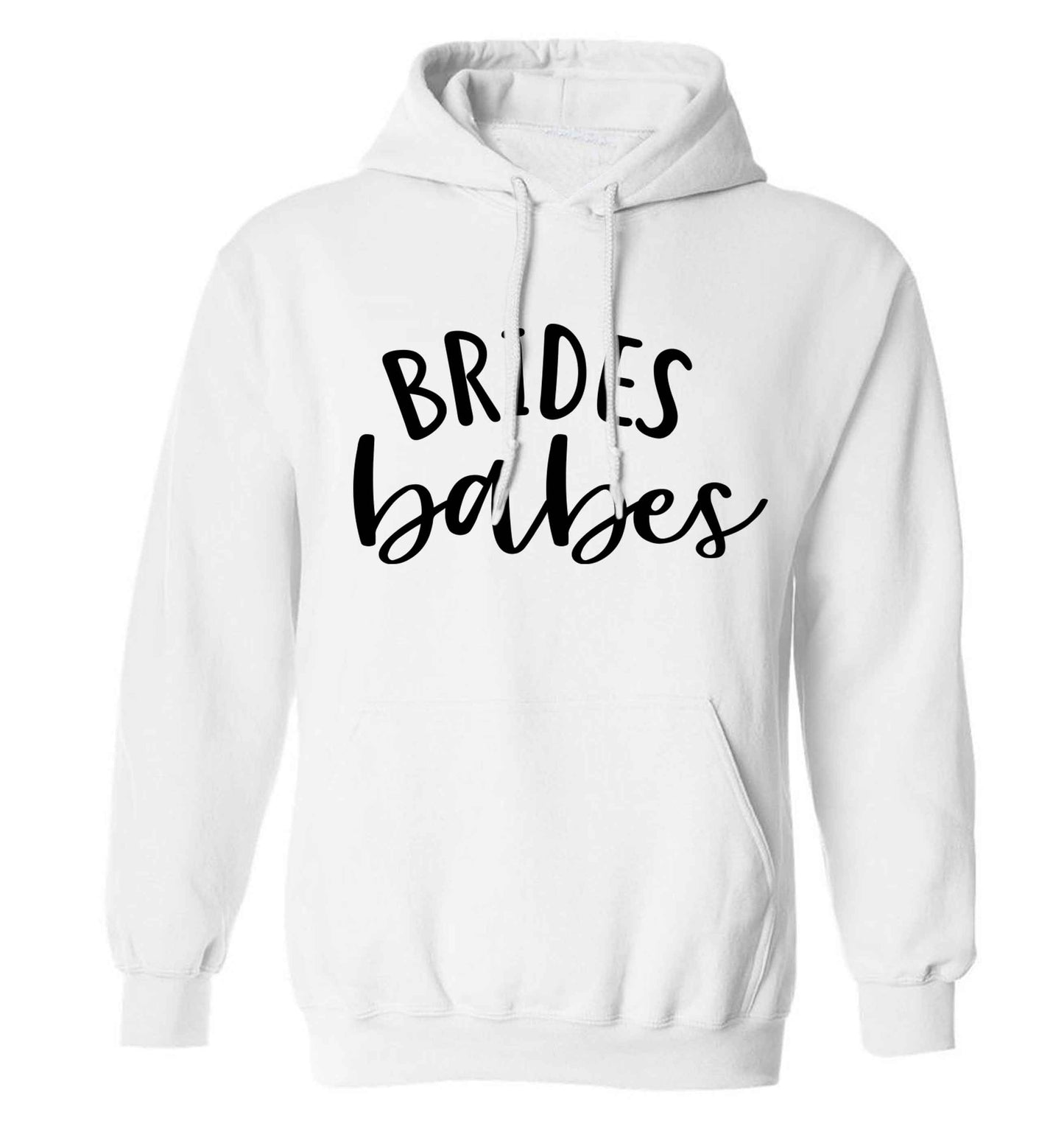 Brides Babes adults unisex white hoodie 2XL
