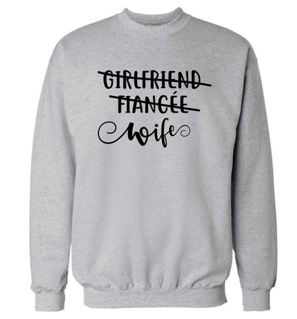 Girlfriend, fiancee, wife Adult's unisex grey Sweater 2XL