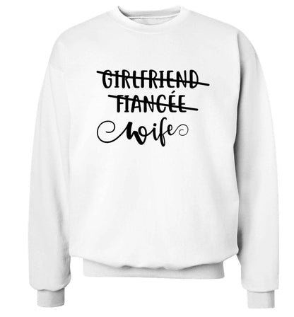Girlfriend, fiancee, wife Adult's unisex white Sweater 2XL