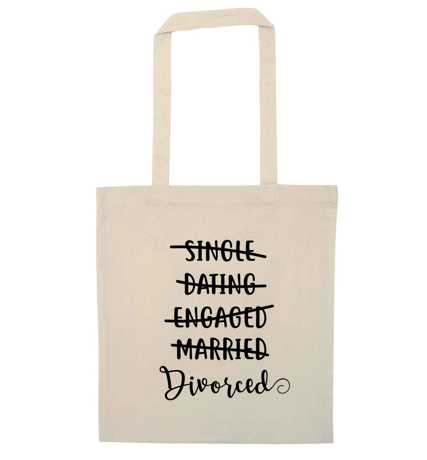 Single, dating, engaged, divorced natural tote bag