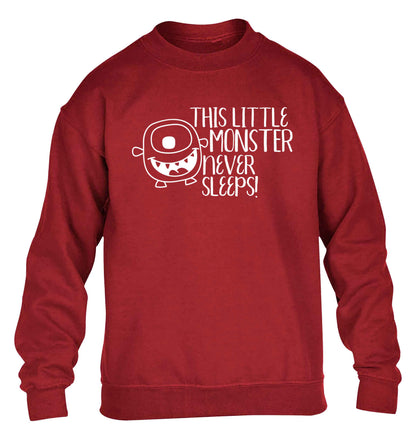 This little monster never sleeps children's grey sweater 12-13 Years