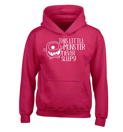 This little monster never sleeps children's pink hoodie 12-13 Years