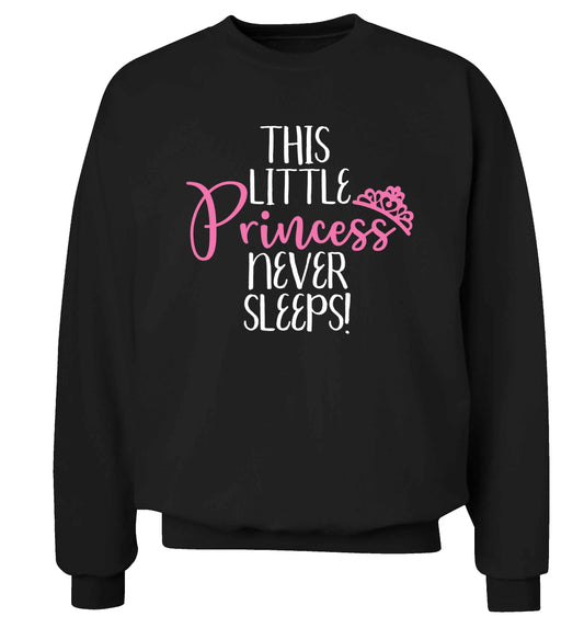 This little princess never sleeps Adult's unisex black Sweater 2XL