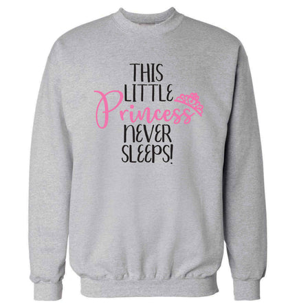 This little princess never sleeps Adult's unisex grey Sweater 2XL