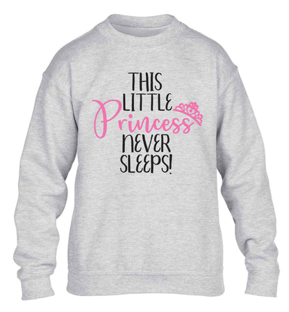 This little princess never sleeps children's grey sweater 12-13 Years