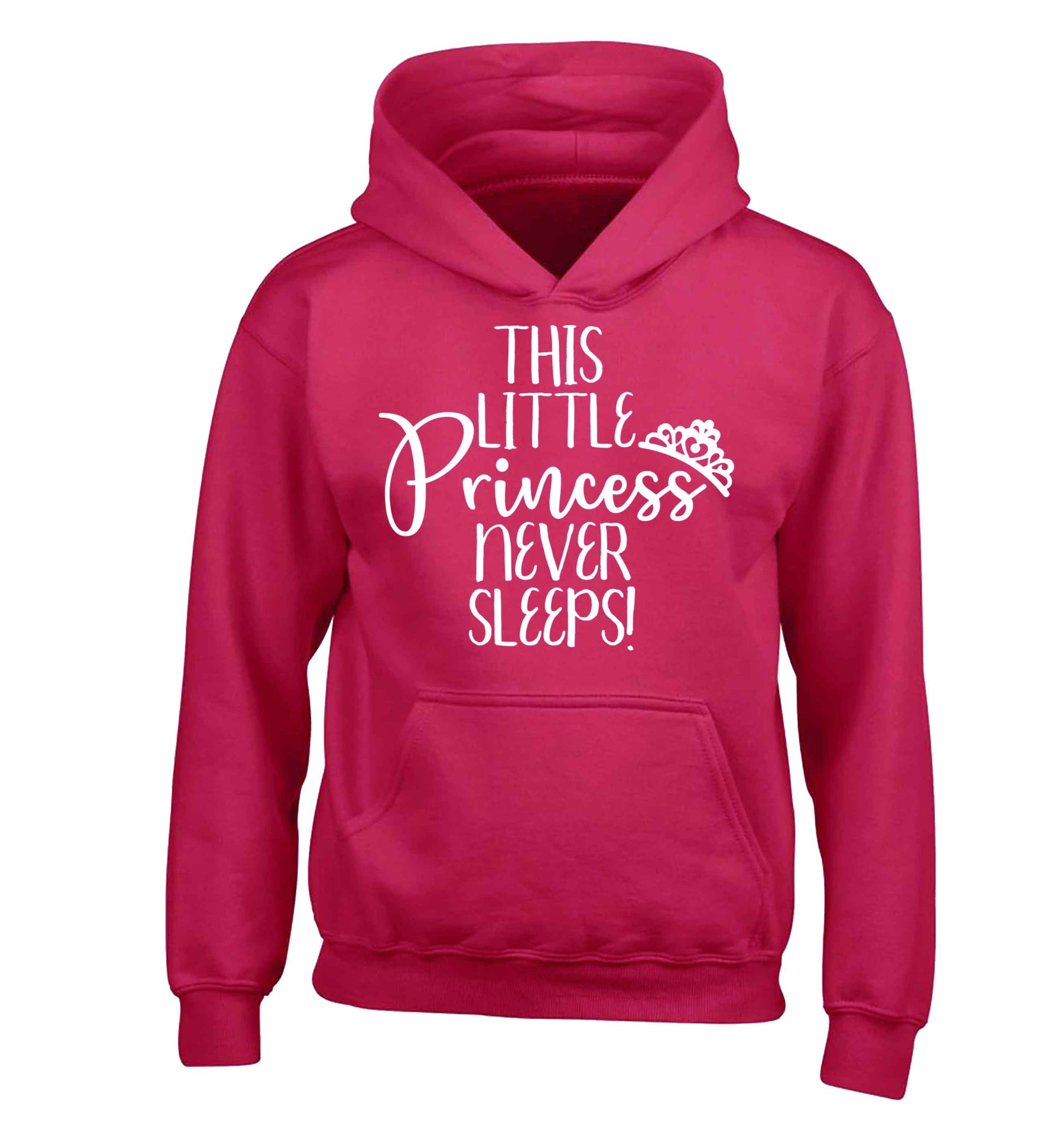 This little princess never sleeps children's pink hoodie 12-13 Years