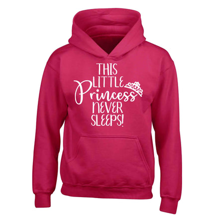 This little princess never sleeps children's pink hoodie 12-13 Years