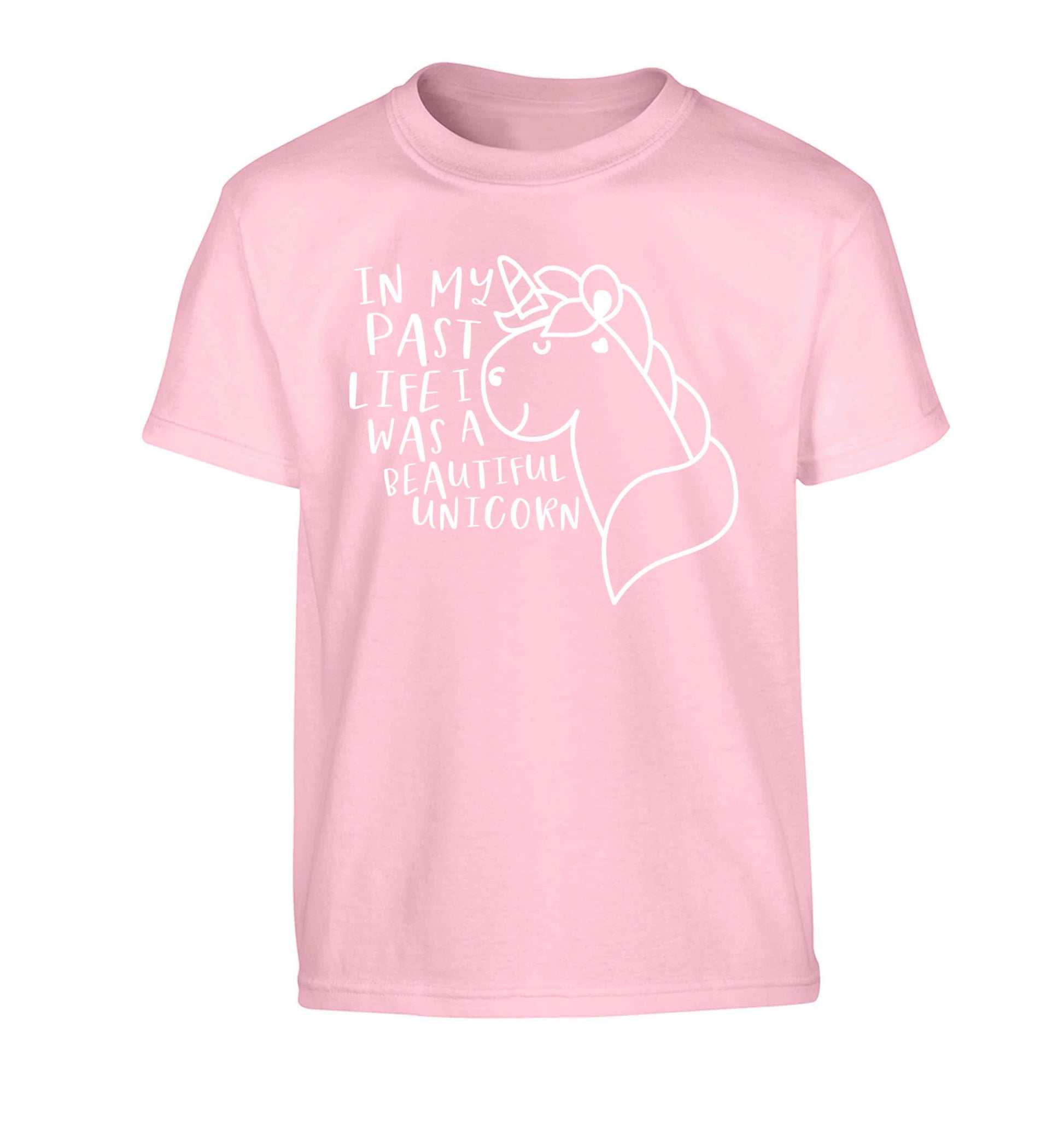 In my past life I was a beautiful unicorn Children's light pink Tshirt 12-13 Years