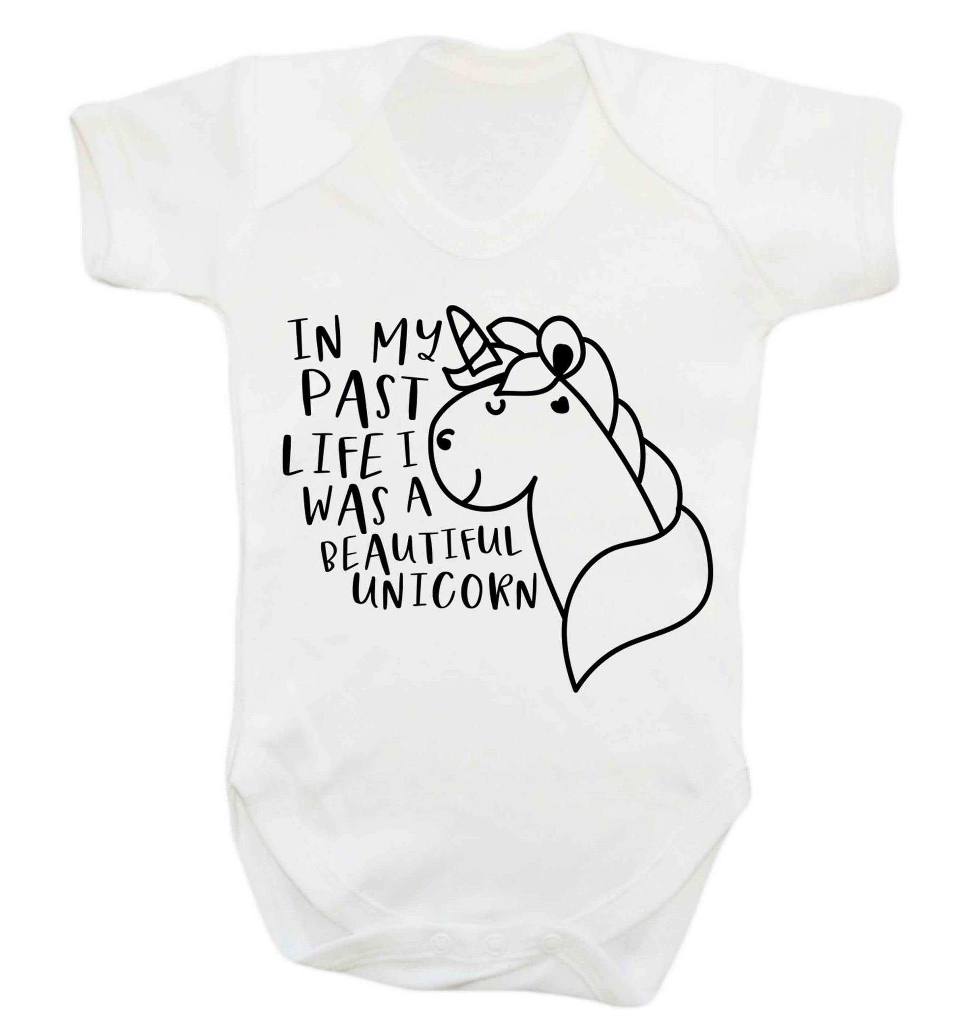 In my past life I was a beautiful unicorn Baby Vest white 18-24 months