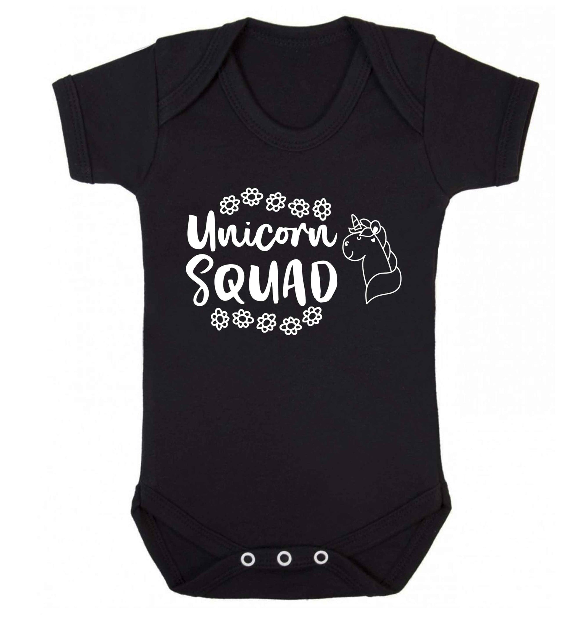 Unicorn Squad Baby Vest black 18-24 months