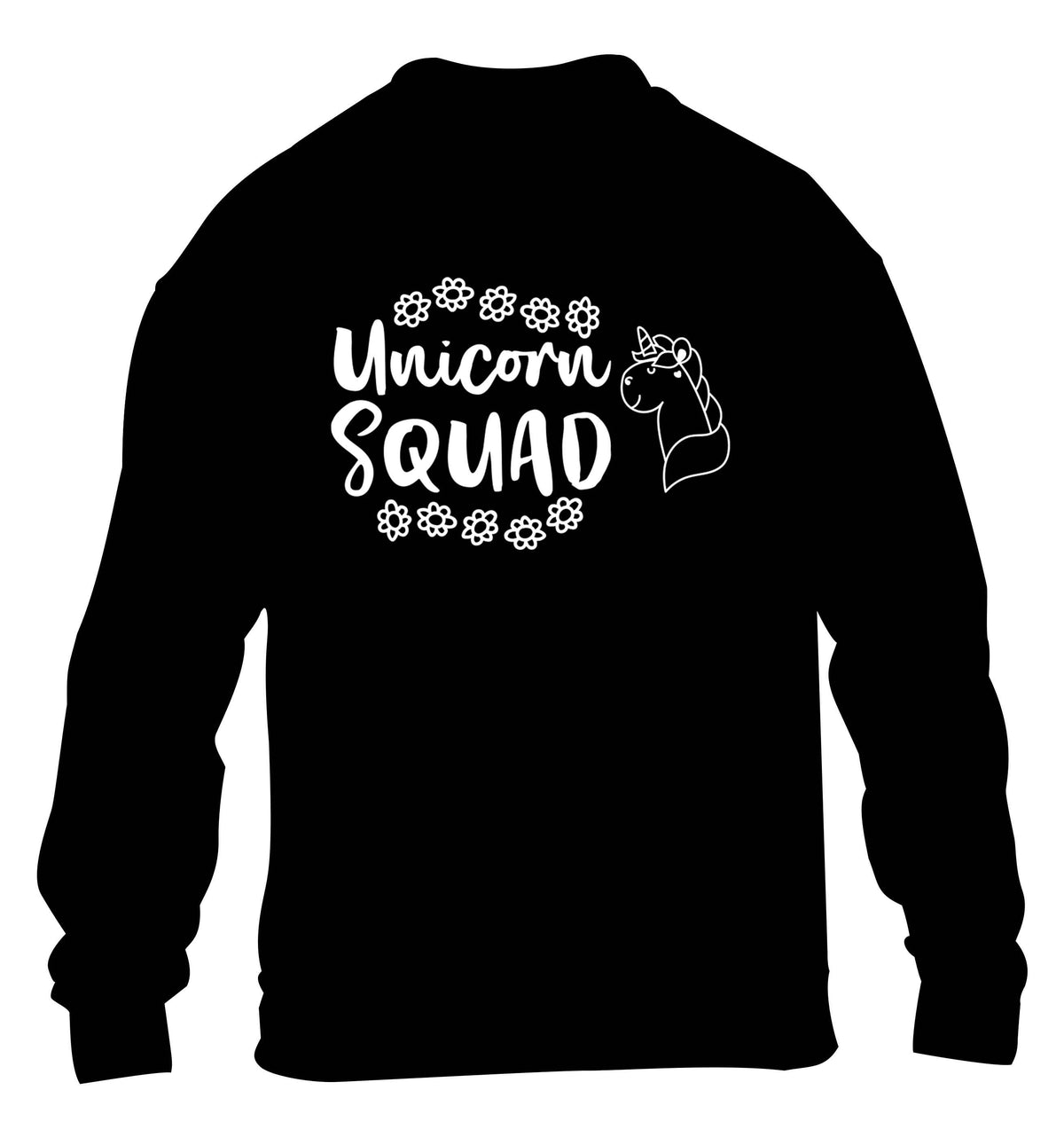 Unicorn Squad children's black sweater 12-13 Years