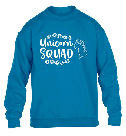 Unicorn Squad children's blue sweater 12-13 Years