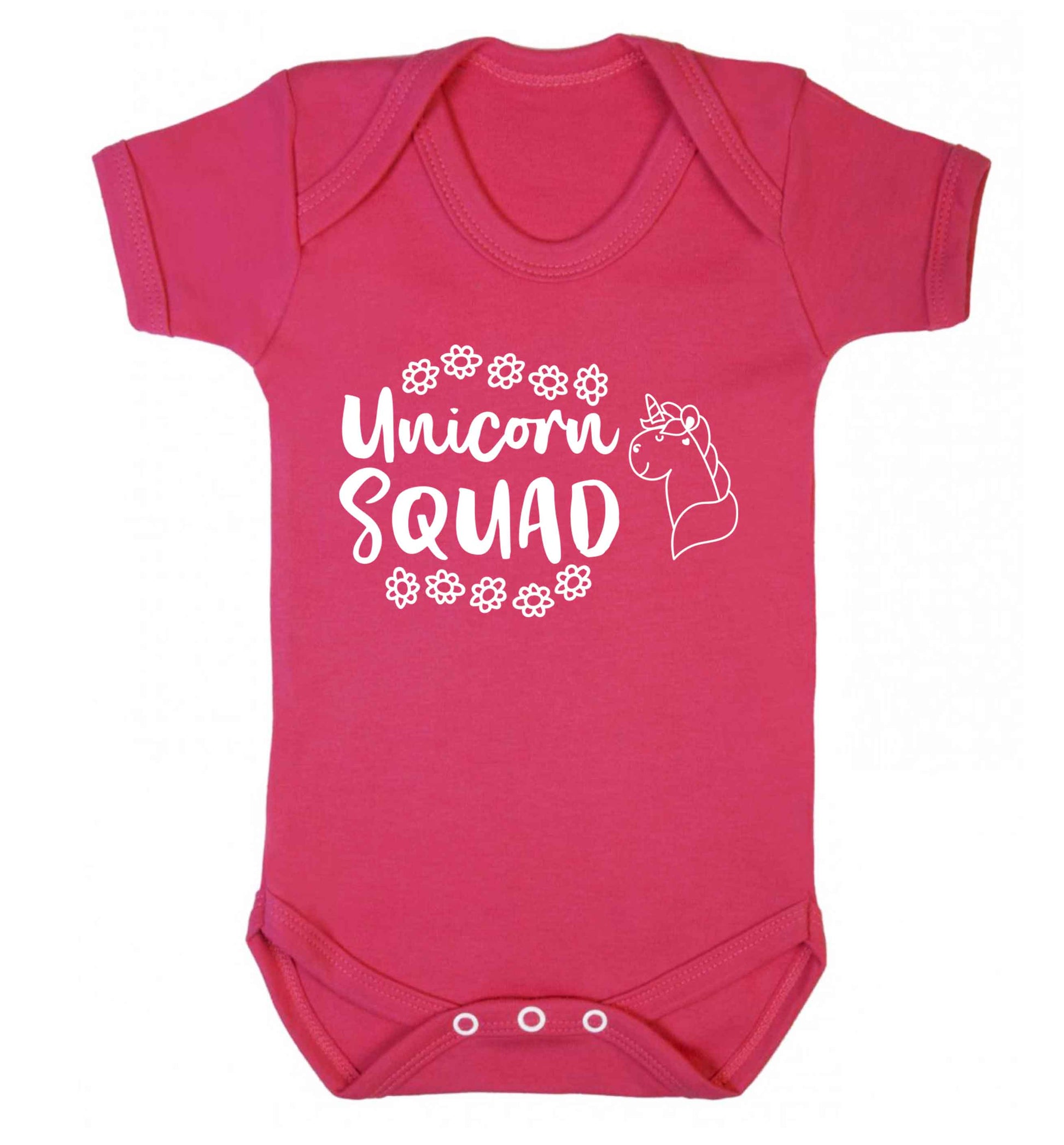 Unicorn Squad Baby Vest dark pink 18-24 months