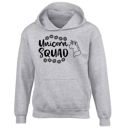 Unicorn Squad children's grey hoodie 12-13 Years