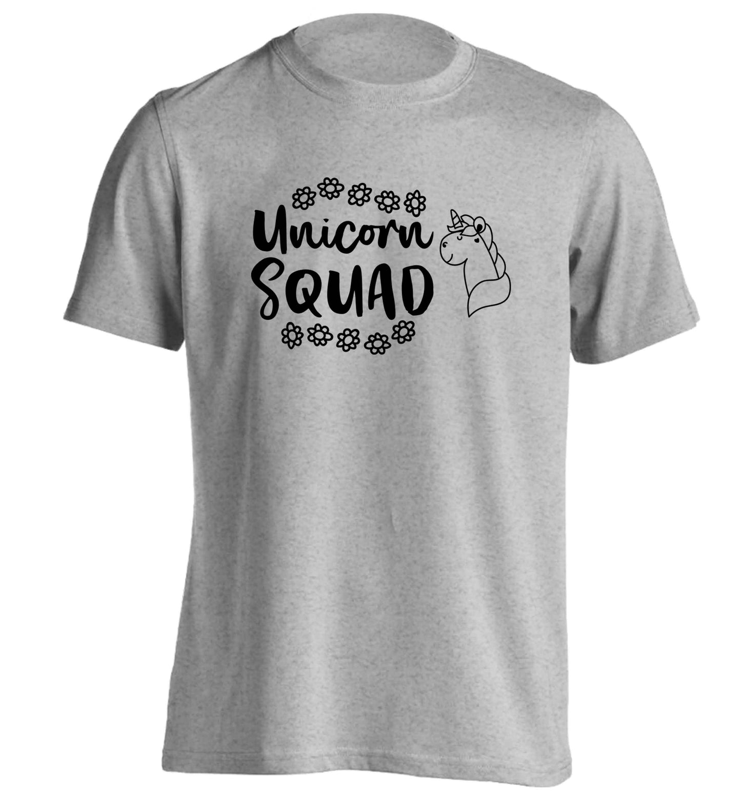 Unicorn Squad adults unisex grey Tshirt 2XL