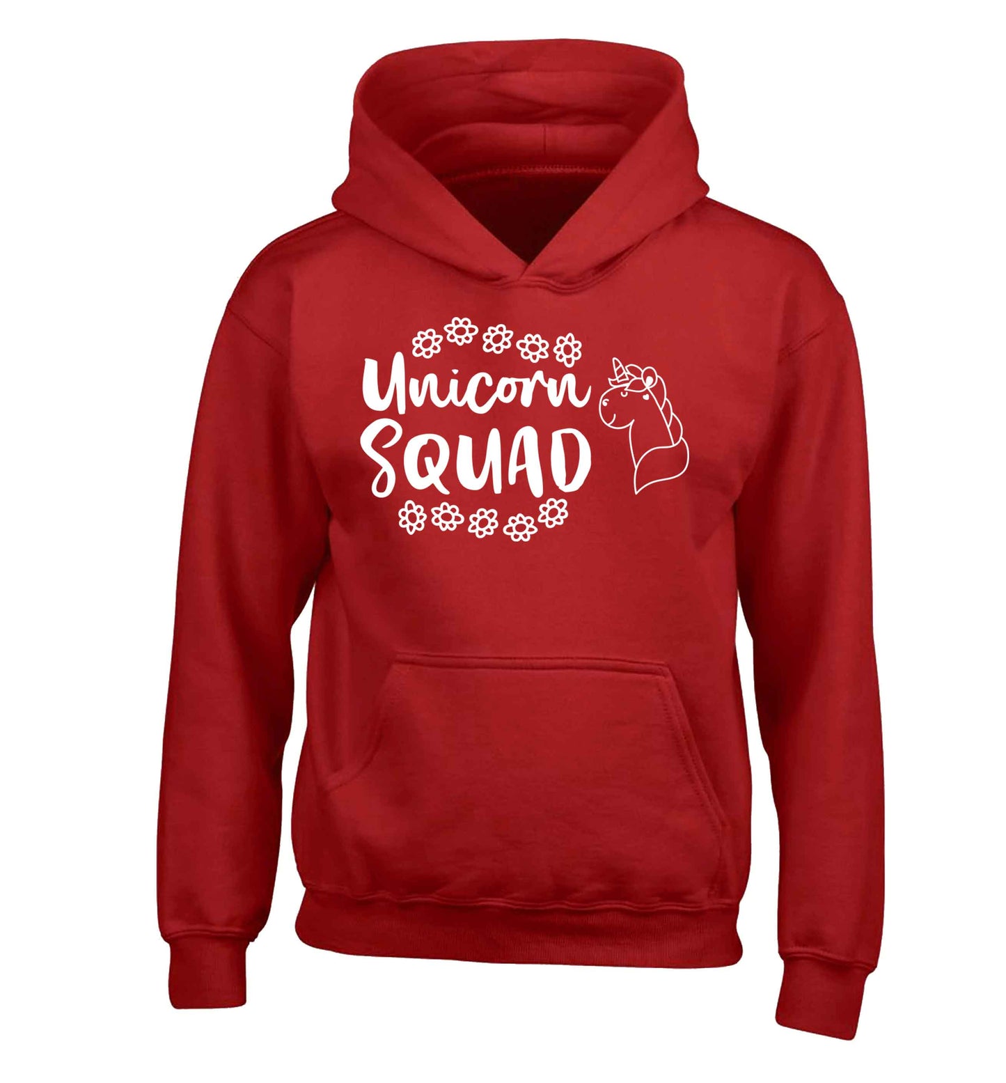 Unicorn Squad children's red hoodie 12-13 Years